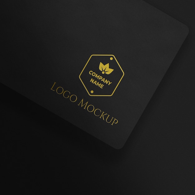 Download Premium PSD | Luxury gold textured logo mockup