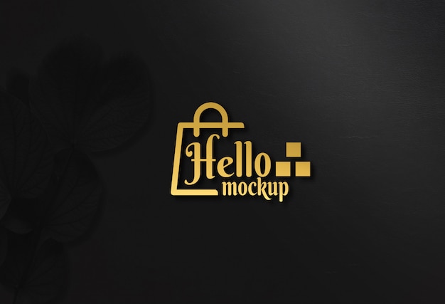 Download Luxury golden logo mockup | Premium PSD File