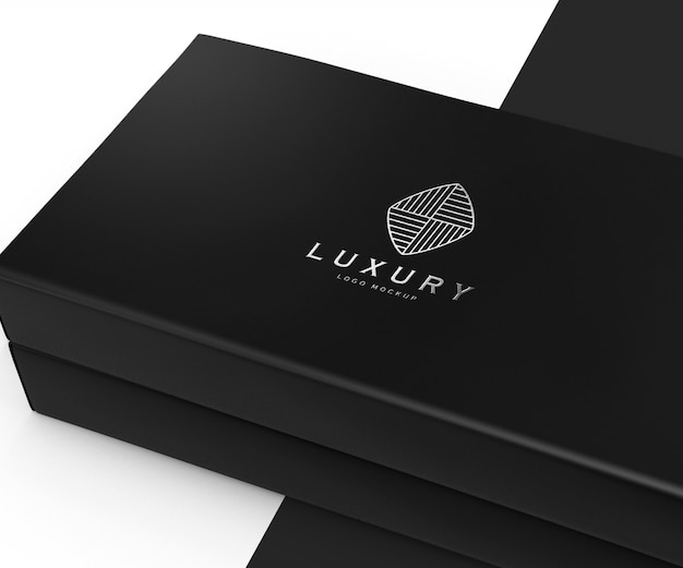 Download Premium Psd Luxury Logo Mockup On Black Box PSD Mockup Templates