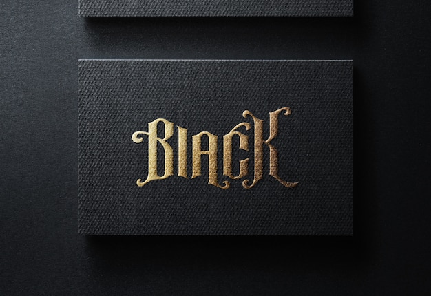 Download Premium Psd Luxury Logo Mockup On Black Business Card PSD Mockup Templates