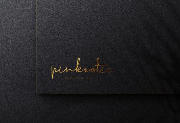 Download Free Luxury Logo Mockup On Black Craft Paper Premium Psd File Use our free logo maker to create a logo and build your brand. Put your logo on business cards, promotional products, or your website for brand visibility.