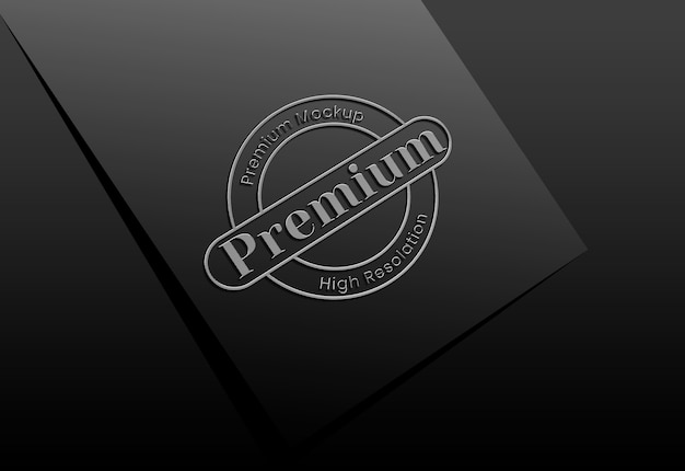 Download Premium Psd Luxury Logo Mockup On Black Fabric