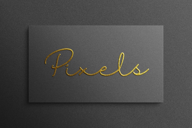 Download Luxury logo mockup on black paper | Premium PSD File