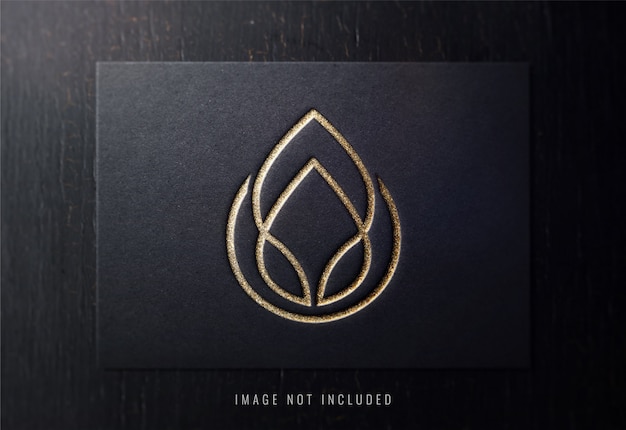 Download Luxury logo mockup on black paper | Premium PSD File