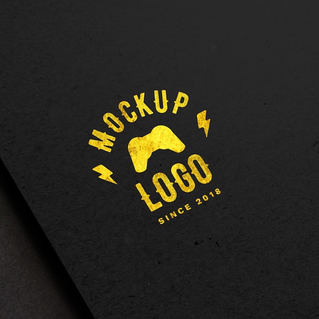 Download Luxury Logo Mockup On Black Surface Psd Template Book Mockup Psd Download PSD Mockup Templates