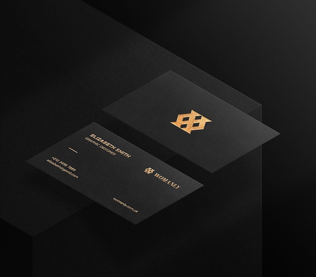 Download Premium PSD | Luxury logo mockup on business card in a 3d ...