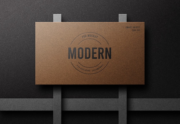 Download Premium PSD | Luxury logo mockup on business card with ...