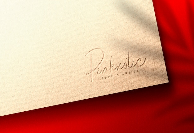 Download Luxury logo mockup on craft paper | Premium PSD File