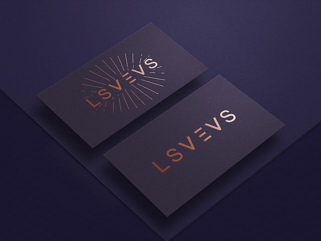 Download Premium PSD | Luxury logo mockup on dark business card