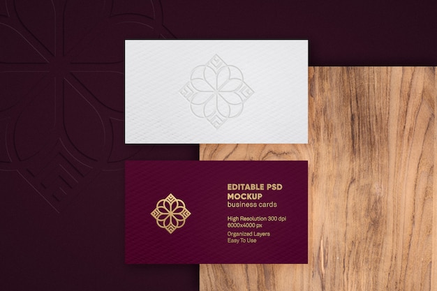 Download Premium PSD | Luxury logo mockup embossed on business card ...