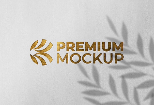 Download Premium PSD | Luxury logo mockup on paper with shadows