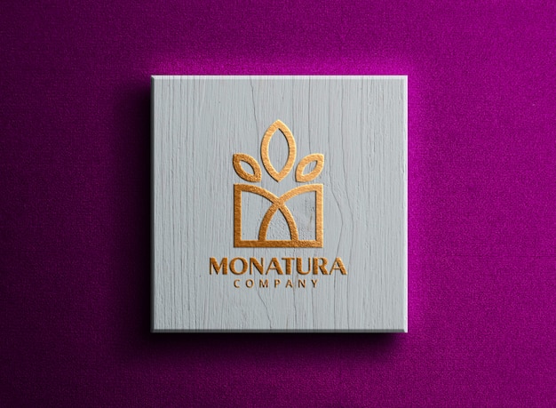 Download Premium PSD | Luxury logo mockup on white box