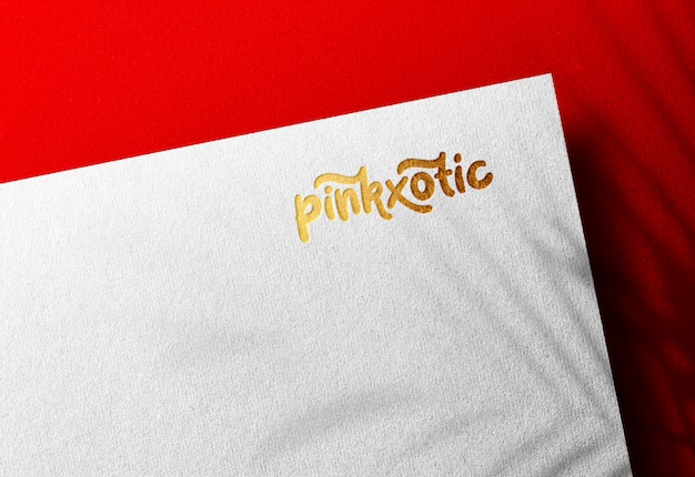 Download Luxury logo mockup on white craft paper | Premium PSD File