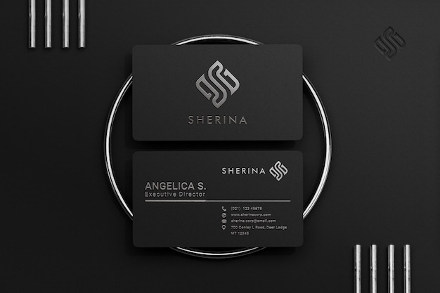 Download Premium PSD | Luxury and modern black business card mockup