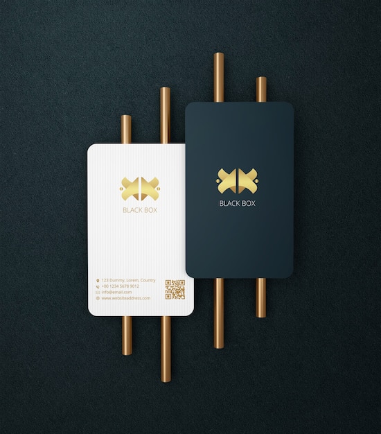 Download Premium PSD | Luxury rounded business card mockup