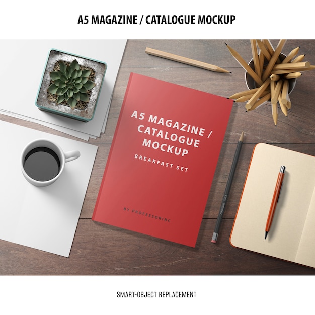 Magazine catalogue mockup PSD file | Free Download