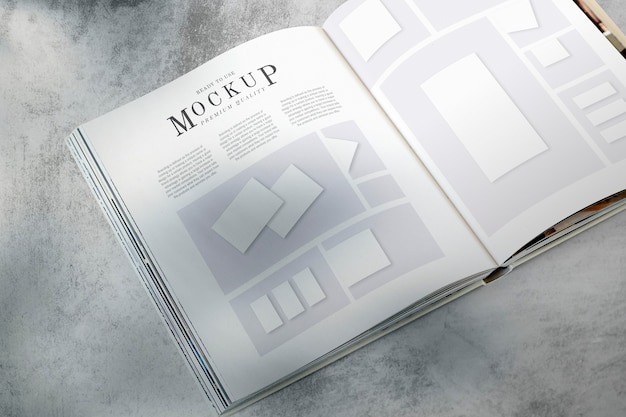 Download Free Psd Magazine Layout Mockup On The Floor PSD Mockup Templates