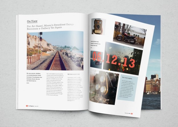 Download Free PSD | Magazine mockup with photos