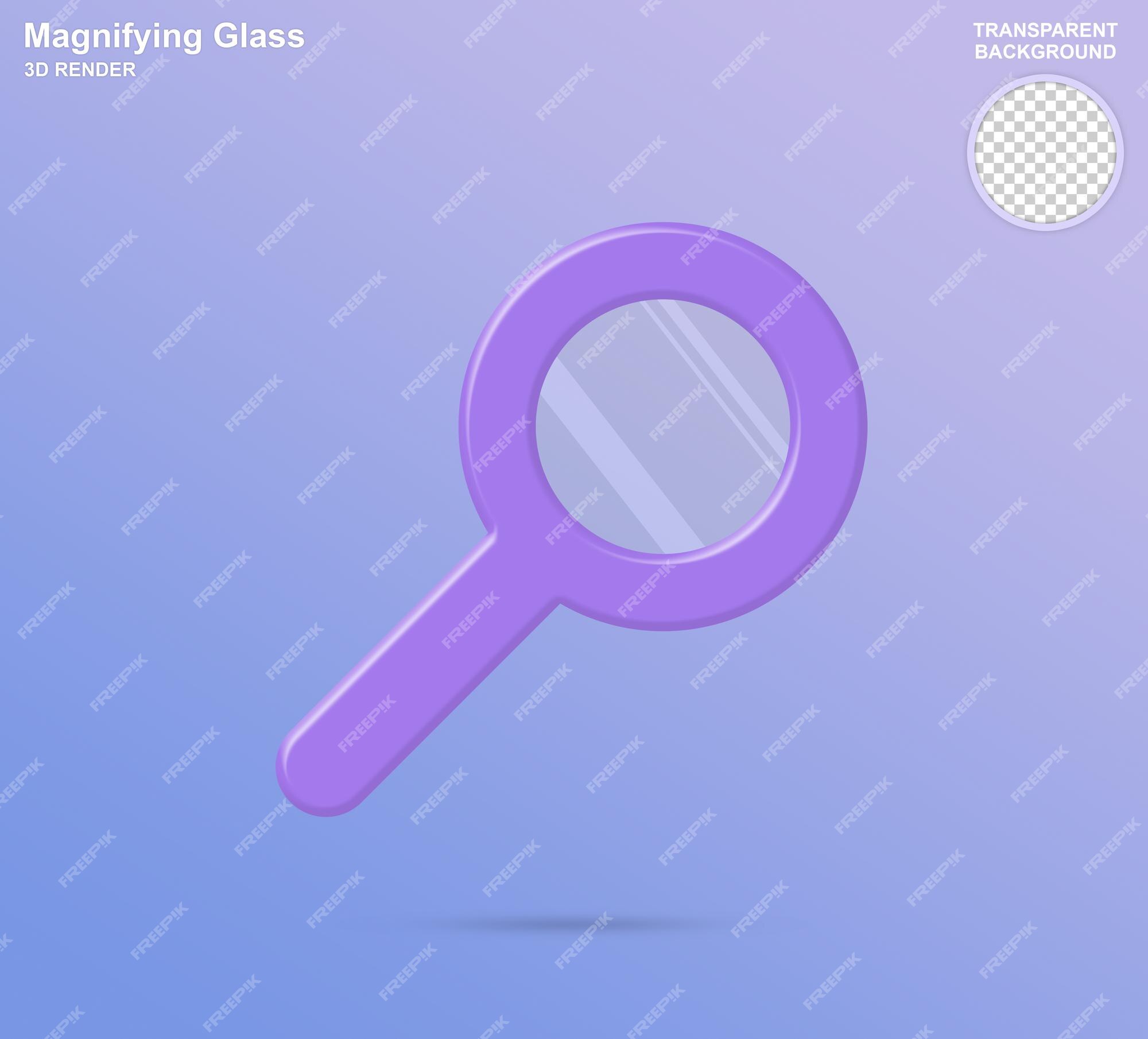 Premium PSD | Magnifying glass icon 3d