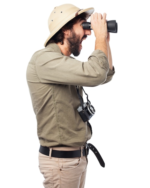 top 100+ Pictures picture of man looking through binoculars Latest