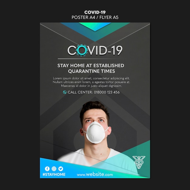 Download Free Man Wearing A Mask Covid 19 Flyer Template Free Psd File Use our free logo maker to create a logo and build your brand. Put your logo on business cards, promotional products, or your website for brand visibility.