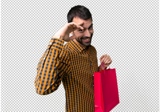 shopping bag man