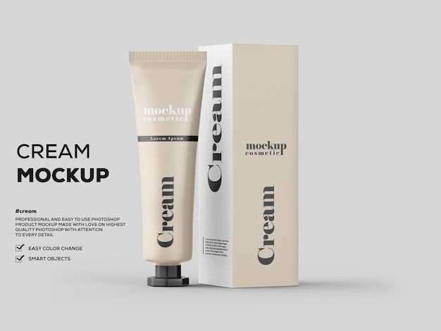 Download Premium Psd Matte Cream Tube Mockup