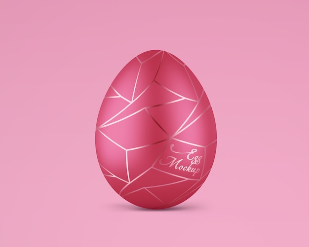 Download Matte easter egg with rose gold mockup | Premium PSD File