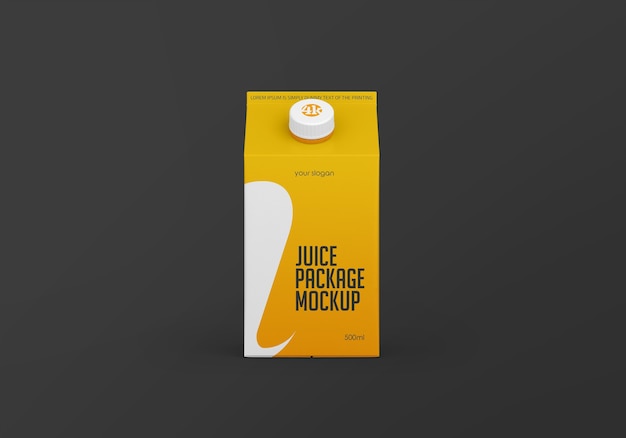 Download Premium Psd Matte Juice Carton Package Mockup