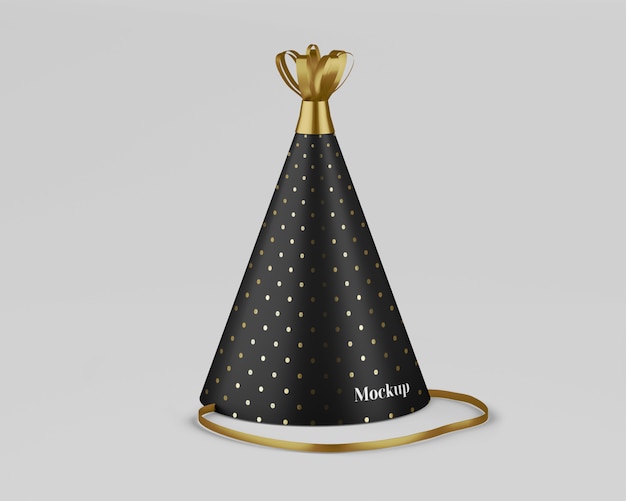 Download Matte party hat mockup with gold | Premium PSD File
