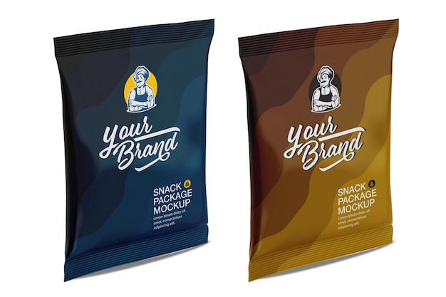 Download Premium Psd Matte Snack Bag Mockup Design In 3d Rendering