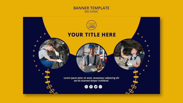 Download Free Mechanic Business Collage Of Working Men Banner Free Psd File Use our free logo maker to create a logo and build your brand. Put your logo on business cards, promotional products, or your website for brand visibility.