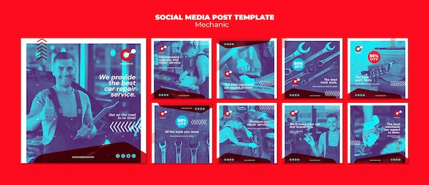 Download Free Psd Mechanic Social Media Post Template PSD Mockup Templates