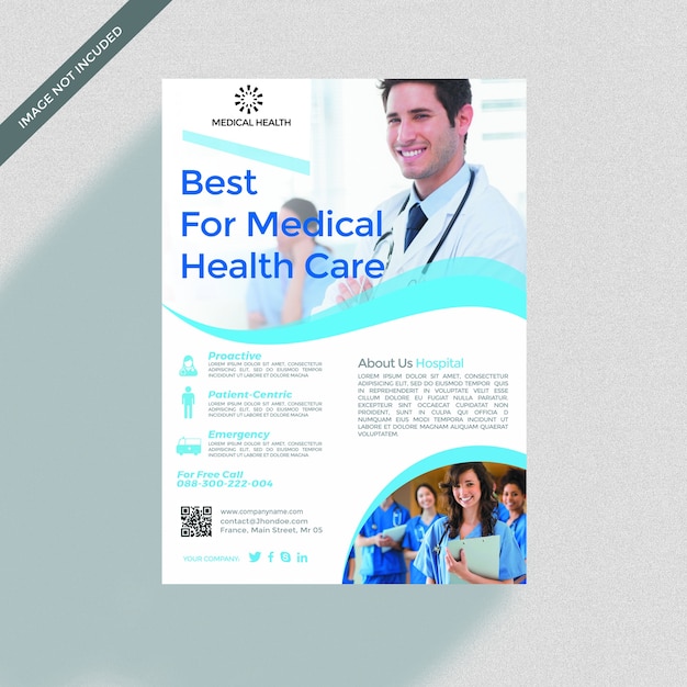 Download Medical brochure cover mockup PSD file | Premium Download