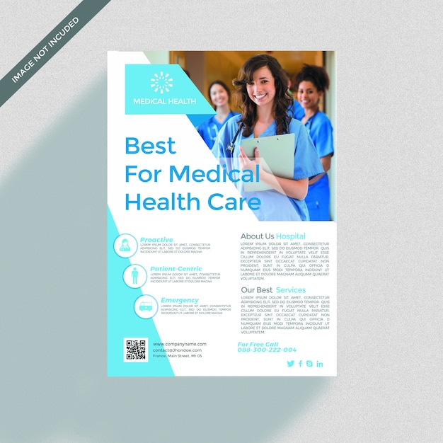 Download Medical brochure cover mockup PSD file | Premium Download