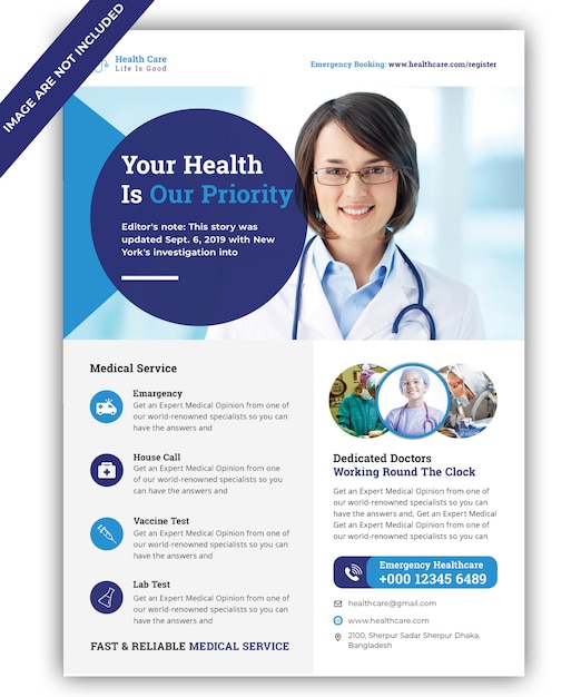 Medical flyer PSD file | Premium Download