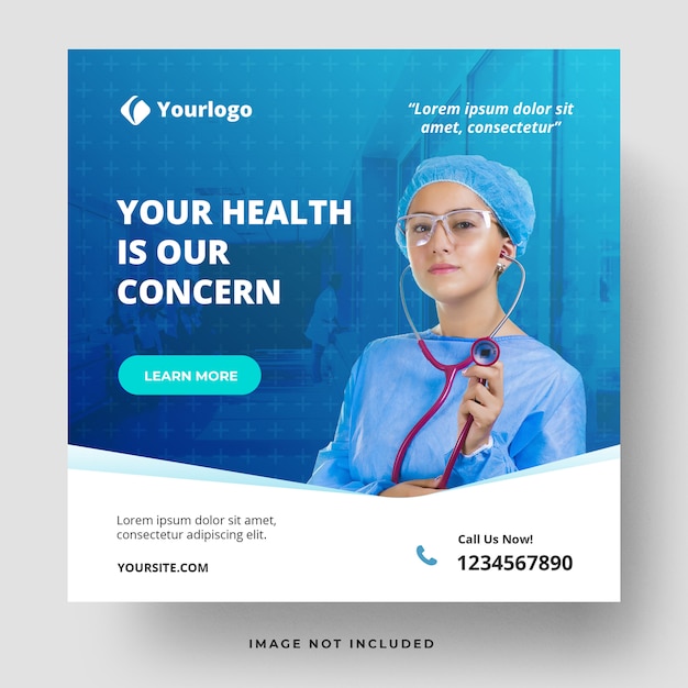 Medical health banner social media | Premium PSD File