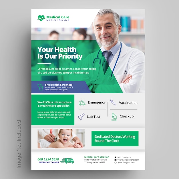 Medical & healthcare template PSD file | Premium Download