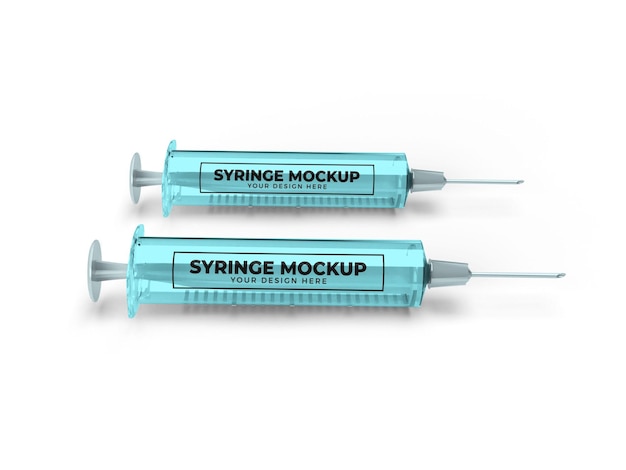 Syringe With Filling &amp;amp; Needle Mockup Models