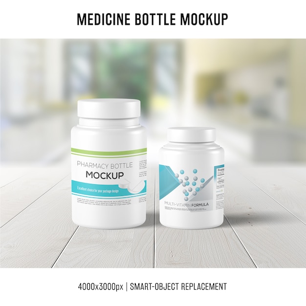 Download Medicine bottle mockup | Free PSD File