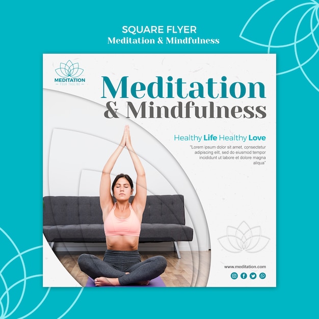 Free PSD | Meditation Flyer Template