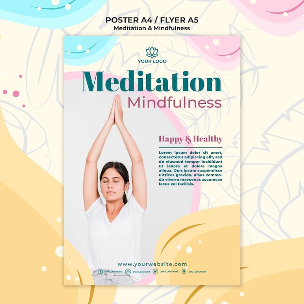 Meditation And Mindfulness Poster Style 