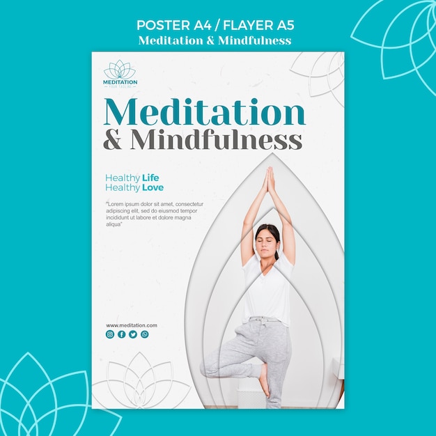 Meditation Poster Template Theme 