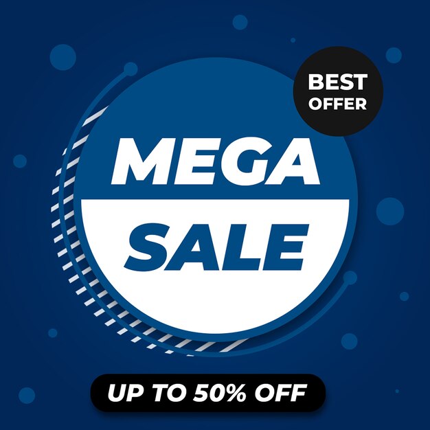 Mega sale simple web banner PSD file | Premium Download