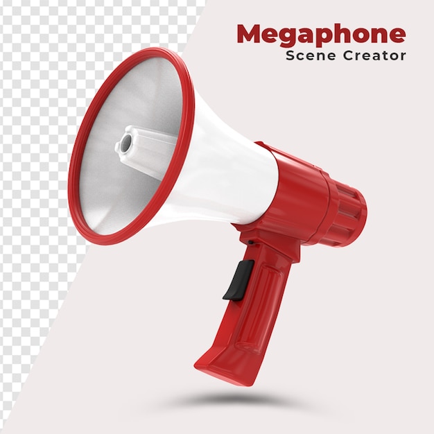 Download Premium PSD | Megaphone scene creator