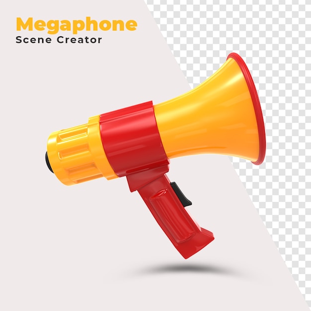 Download Free PSD | Megaphone scene creator