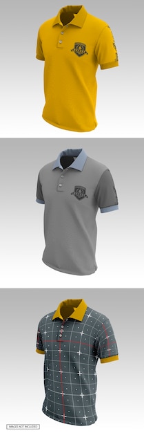 Download Premium PSD | Men's short sleeve polo shirt mockup. front side
