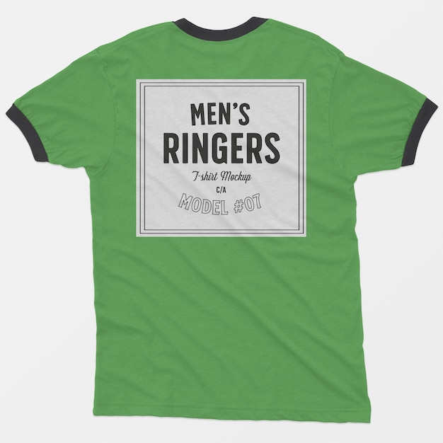 Download Mens ringers t-shirt mockup PSD file | Free Download