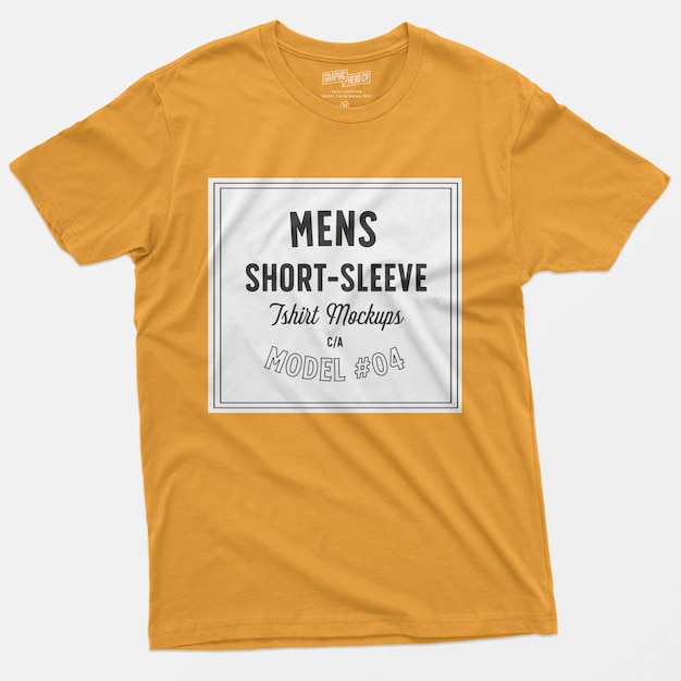 Download Free Psd Mens Short Sleeve T Shirt Mockups 04