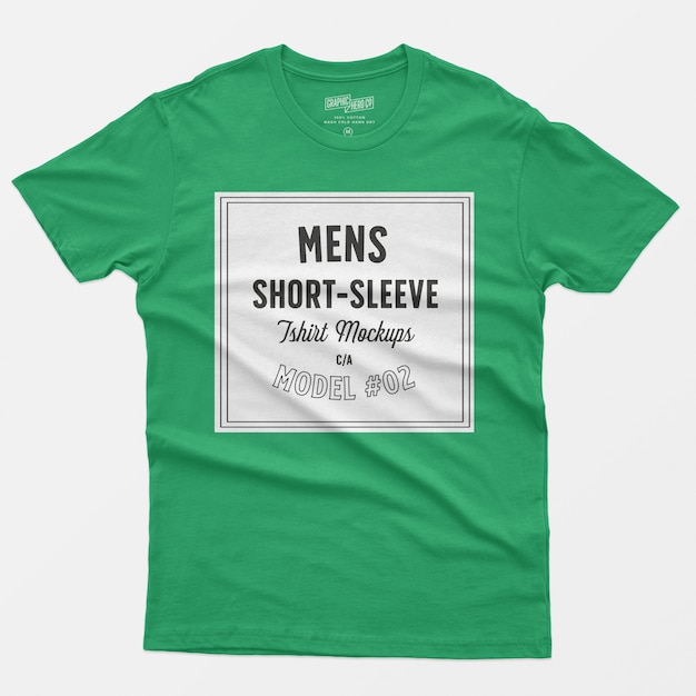 Mens short sleeve t-shirt mockups Free Psd